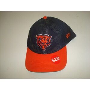 CHIAGO BEARS  NEW ERA SCRIPT 00S FITTED S/M GOLF BEACH   HAT CAP VINTAGE EE4